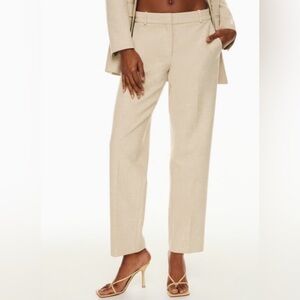 NWT Aritzia Babaton Command Dress Pants Trouser in Color Hummus Beige Size 4